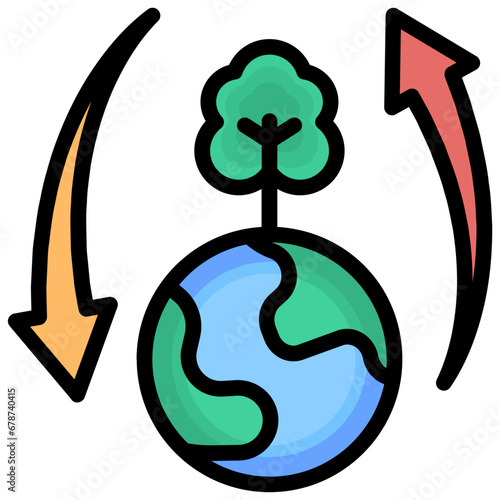ecosystem filled outline style icon
