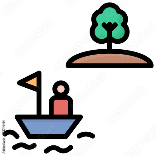 immigration filled outline style icon