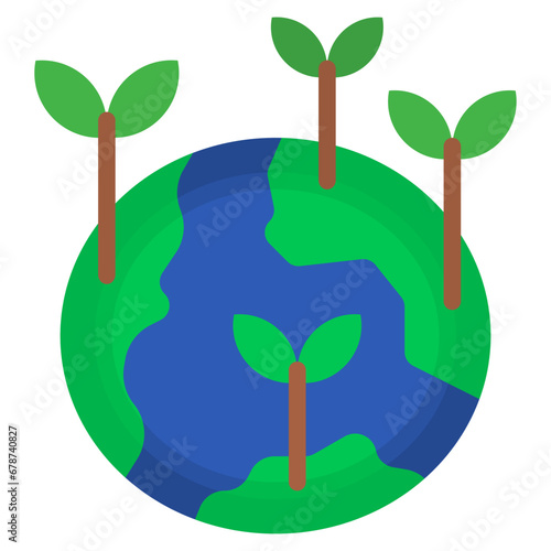 biodiversity flat style icon