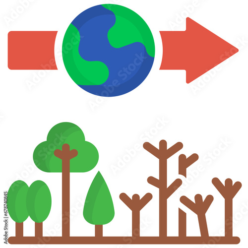 natural disaster flat style icon