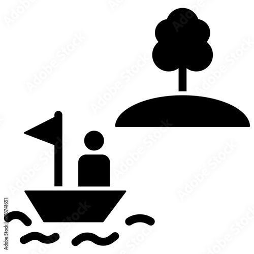 immigration glyph style icon