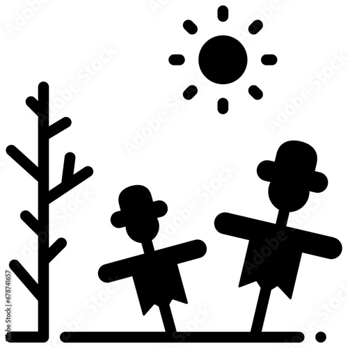 natural disaster glyph style icon