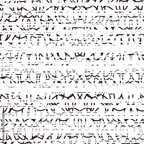 pattern with partially erased or cut elements