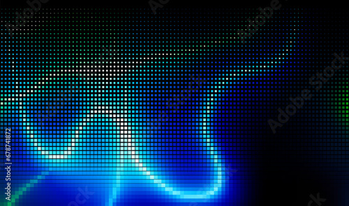 Pixilated abstract Energy background. Halftone effect. Vector image.