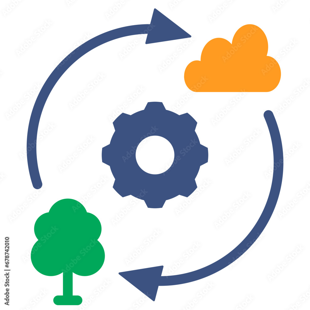 carbon emissions reduction color style icon carbon emissions reduction color style icon