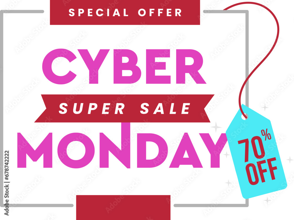 Fototapeta premium Cyber Monday Typography