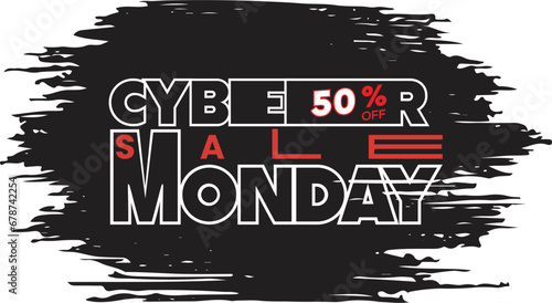 Cyber Monday 50% Off Sale Banner