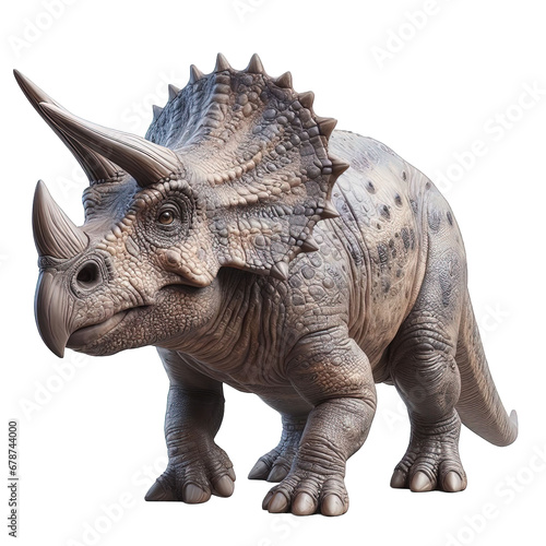 Triceratops isolated on white