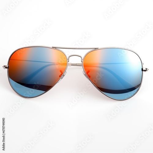 ray ban style glass with progressive lens, white background