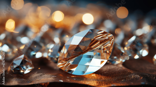 Chrystal chandelier close-up. Glamour background with copy space photo