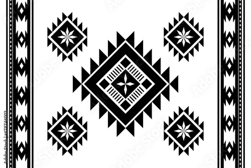 Seamless pattern, Navajo tribe. Native American ornaments, Southwestern national decorating style, Mexican blankets, rugs, sarongs, dresses, curtains, pillows and shawls. White background.