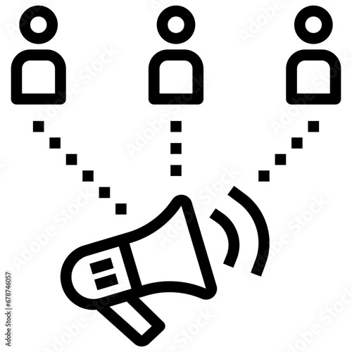 announce outline style icon