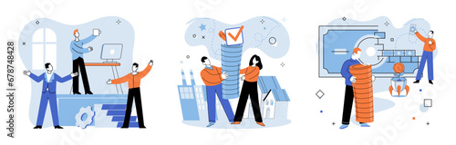 Partnership. Vector illustration. Employment brings individuals together in collaborative partnerships Togetherness and support cultivate positive work environment Effective communication