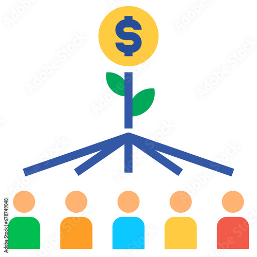 partner flat style icon