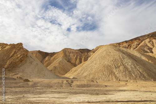 Rock formations at 20 Mule Team Canyon at Death Valley National Park, California