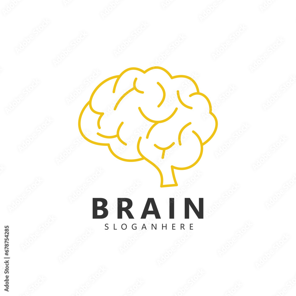 Brain logo design. Brainstorm think idea logo inspiration Brain logo design. Brainstorm think idea logo inspiration