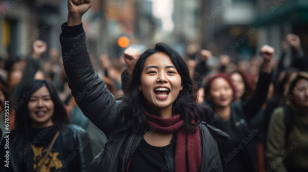Feminist protest in the street. Feminist protest in the street.