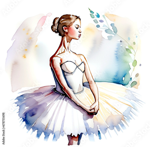 Namalowana baletnica ilustracja