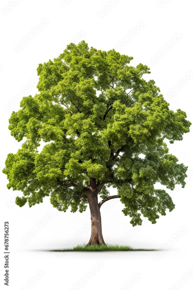 Tree isolated on white background. Ai Generative