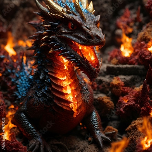 red dragon statue