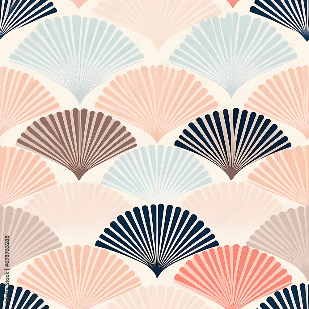 Seamless pattern of japanese style. - obrazy, fototapety, plakaty 