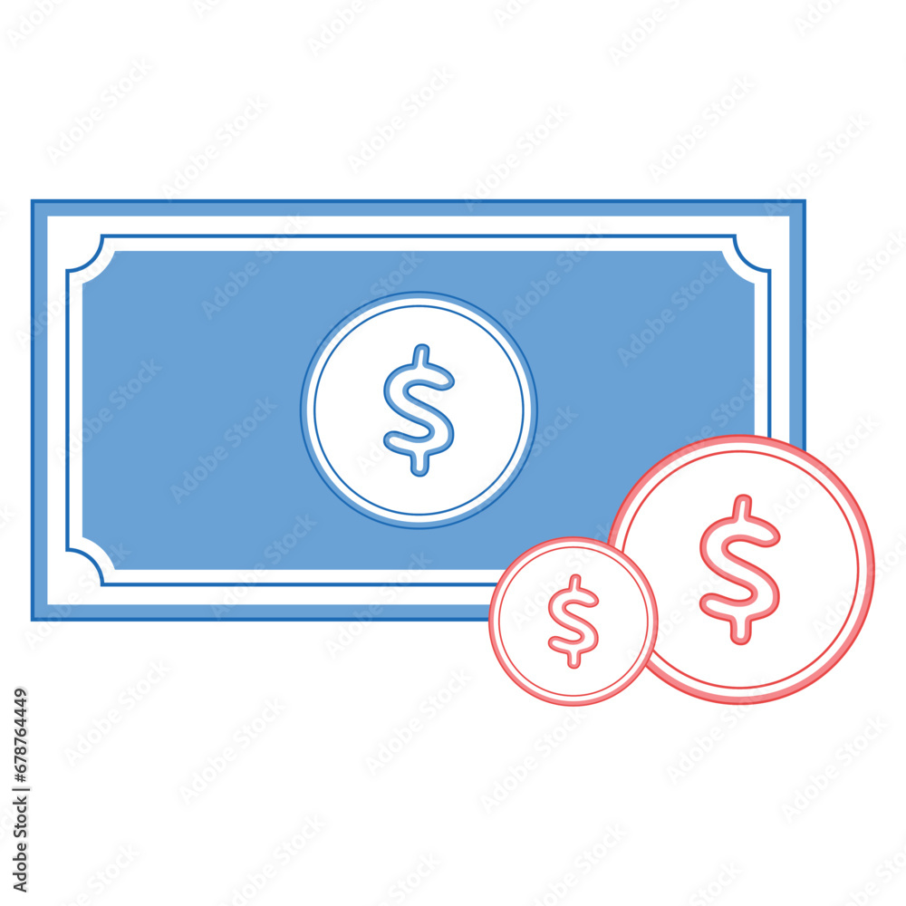 Invest money Finance icon Vector illustration Invest money Finance icon Vector illustration