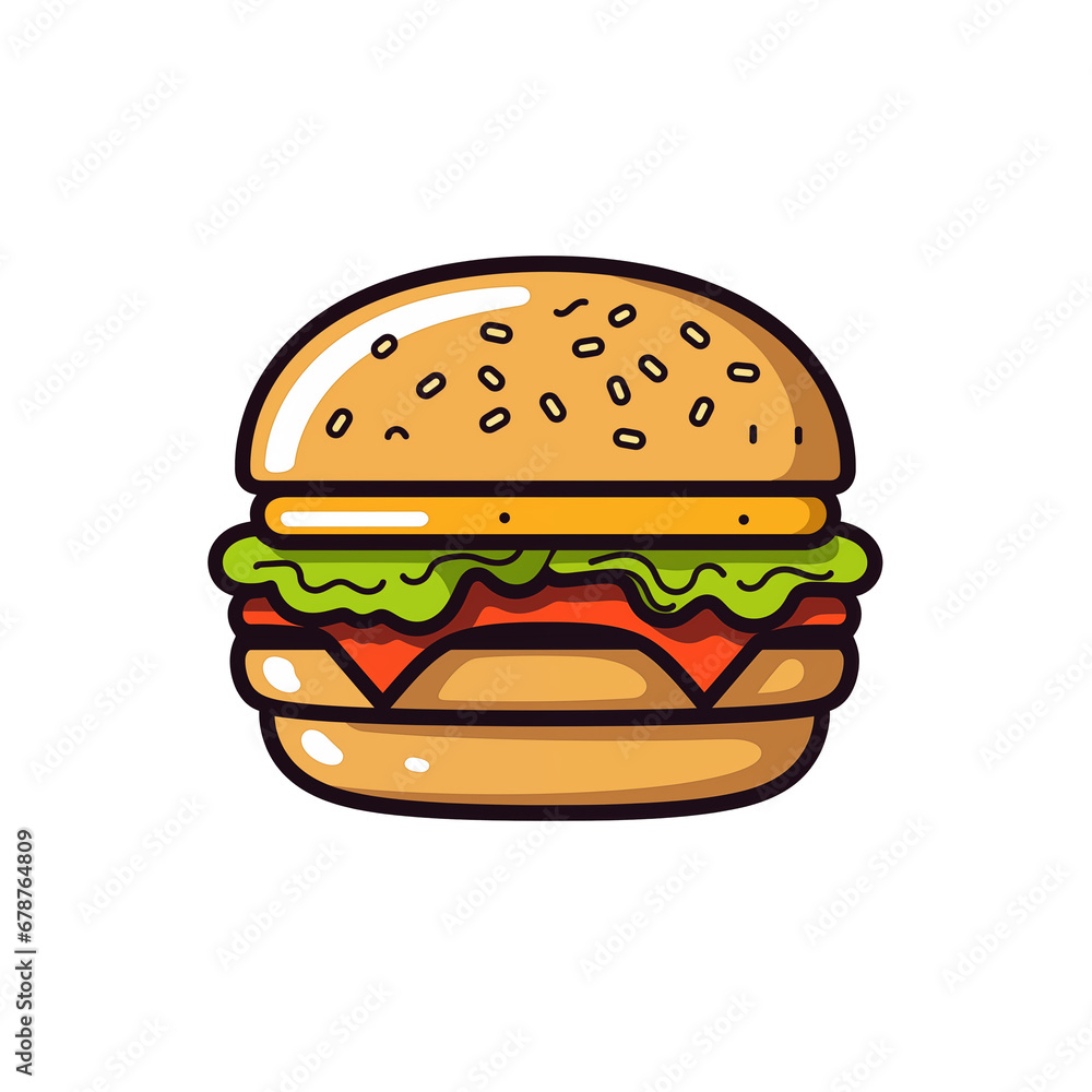 hamburger on white background hamburger on white background