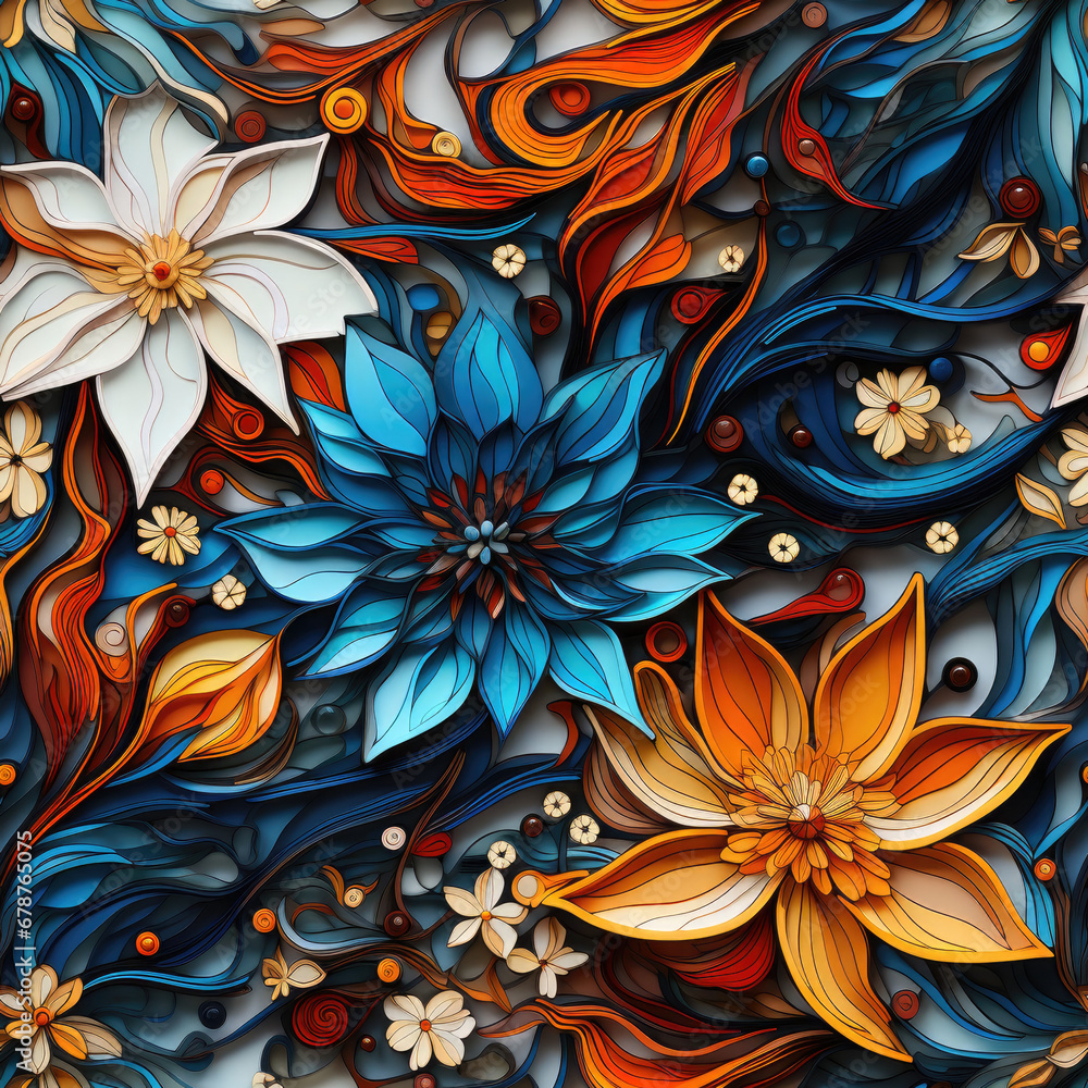 seamless floral tile pattern seamless floral tile pattern
