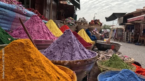 the spice souk in marrakech, morocco photo