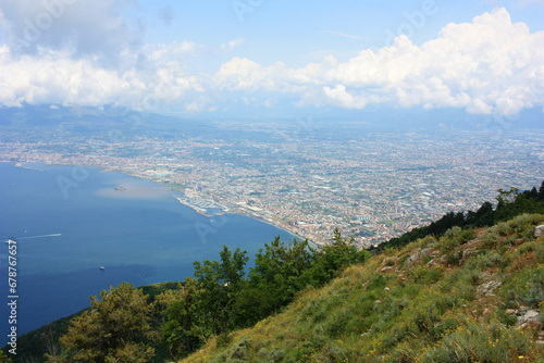 View of the city of Antalya from the mountain. Turkey