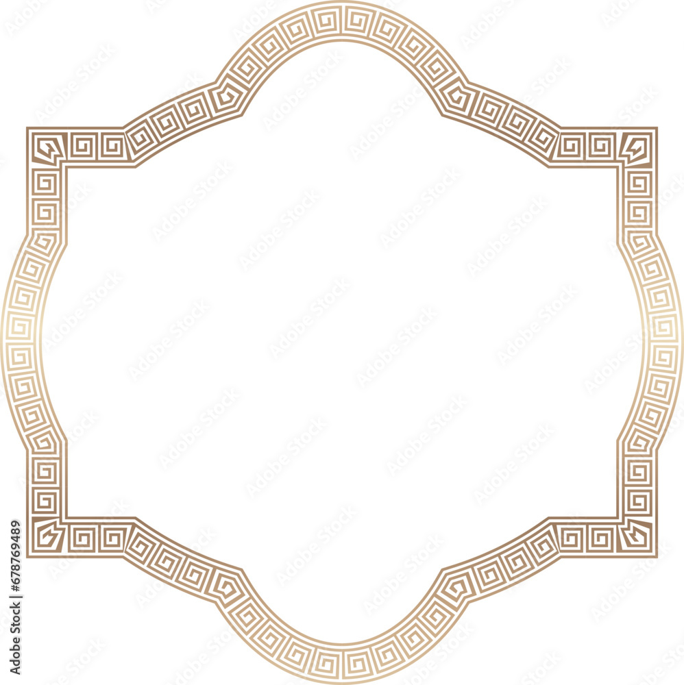 Square shape vintage frames meander frame Greek key pattern Greek ...