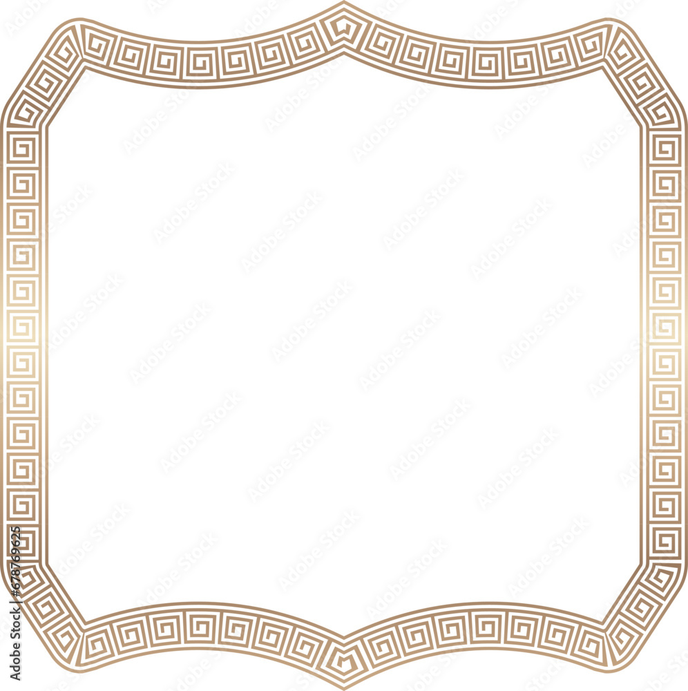 Square shape vintage frames meander frame Greek key pattern Greek ...