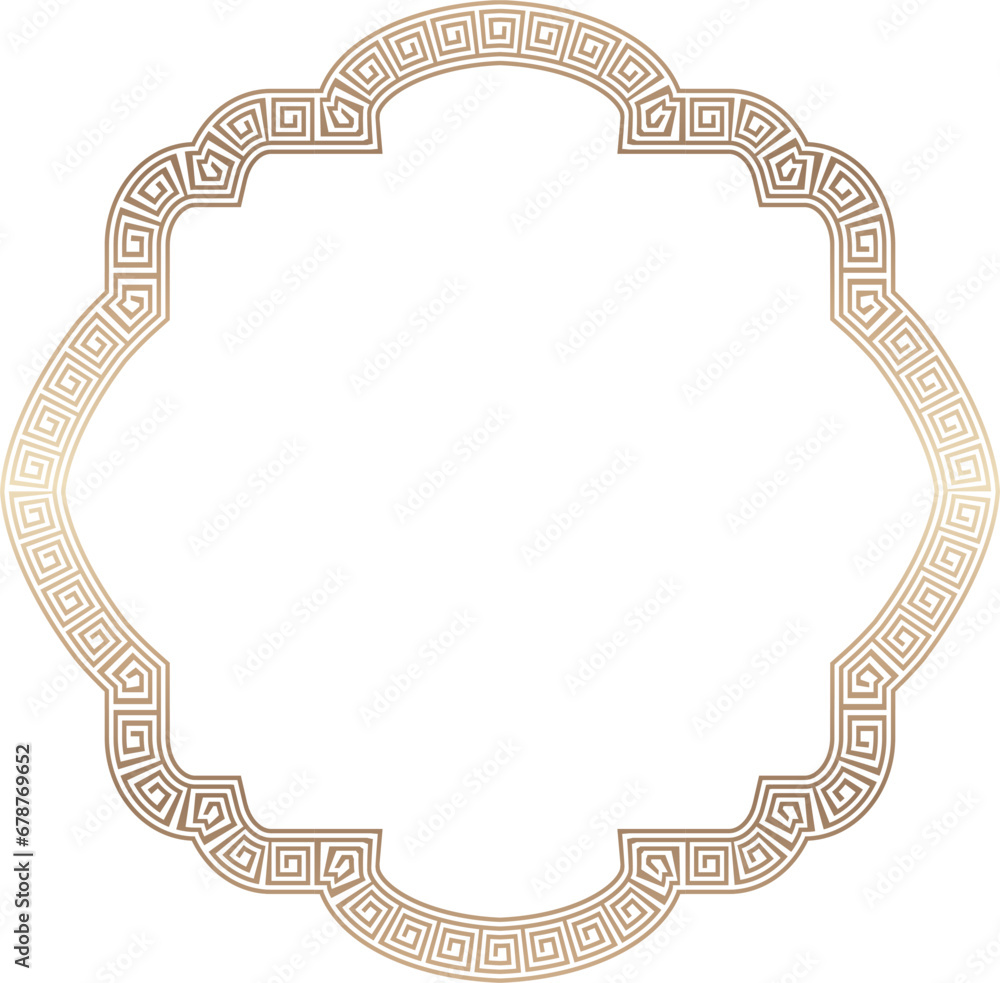 Square shape vintage frames meander frame Greek key pattern Greek ...