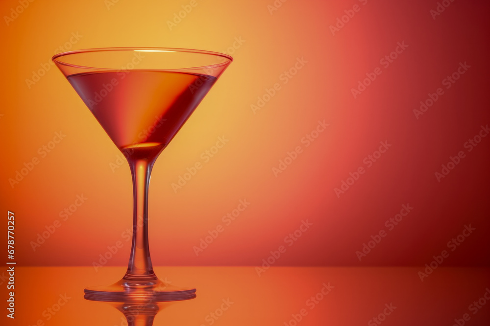 A vibrant cosmopolitan cocktail - Generative AI