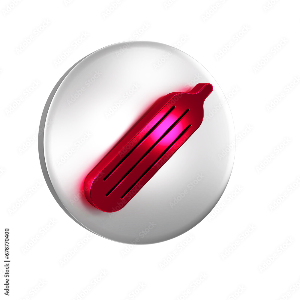 Red Fresh cucumber icon isolated on transparent background. Silver circle button. Red Fresh cucumber icon isolated on transparent background. Silver circle button.