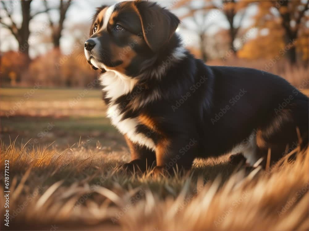 黒い短足犬|black short legged dog Generative AI 黒い短足犬|black short legged dog Generative AI