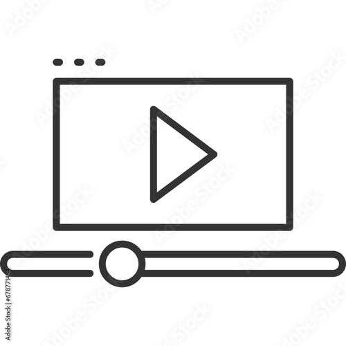 Audio Video Line Icon