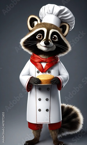 Chef raccoon character