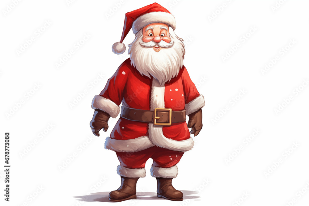 Santa Claus with a beard and glasses in a red suit. The concept of New Year Santa Claus with a beard and glasses in a red suit. The concept of New Year