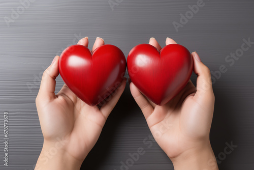 A heart in the palm of your hand represents love on Valentine's Day or any other special day.