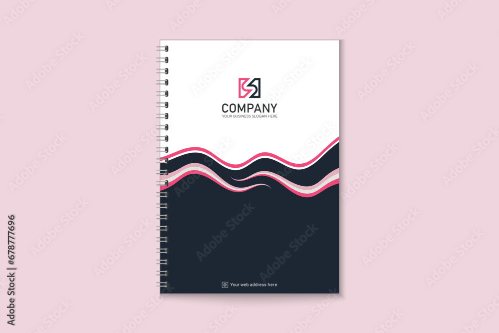 Unique professional colorful  business notebook cover template - obrazy, fototapety, plakaty 