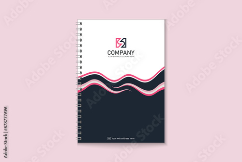 Unique professional colorful business notebook cover template