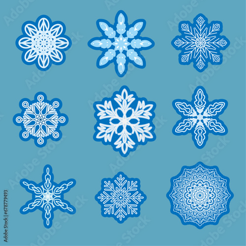 snowflakes stickers