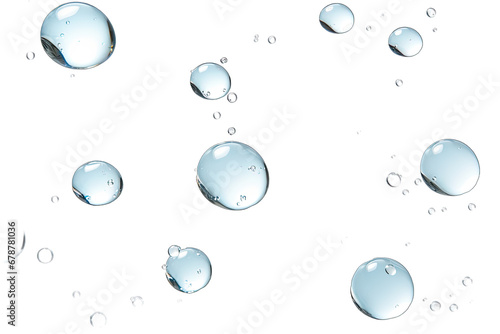 Fresh Clear Water Droplets On Transparent Background
