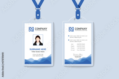 Unique professional colorful id card design for Corporate company photo