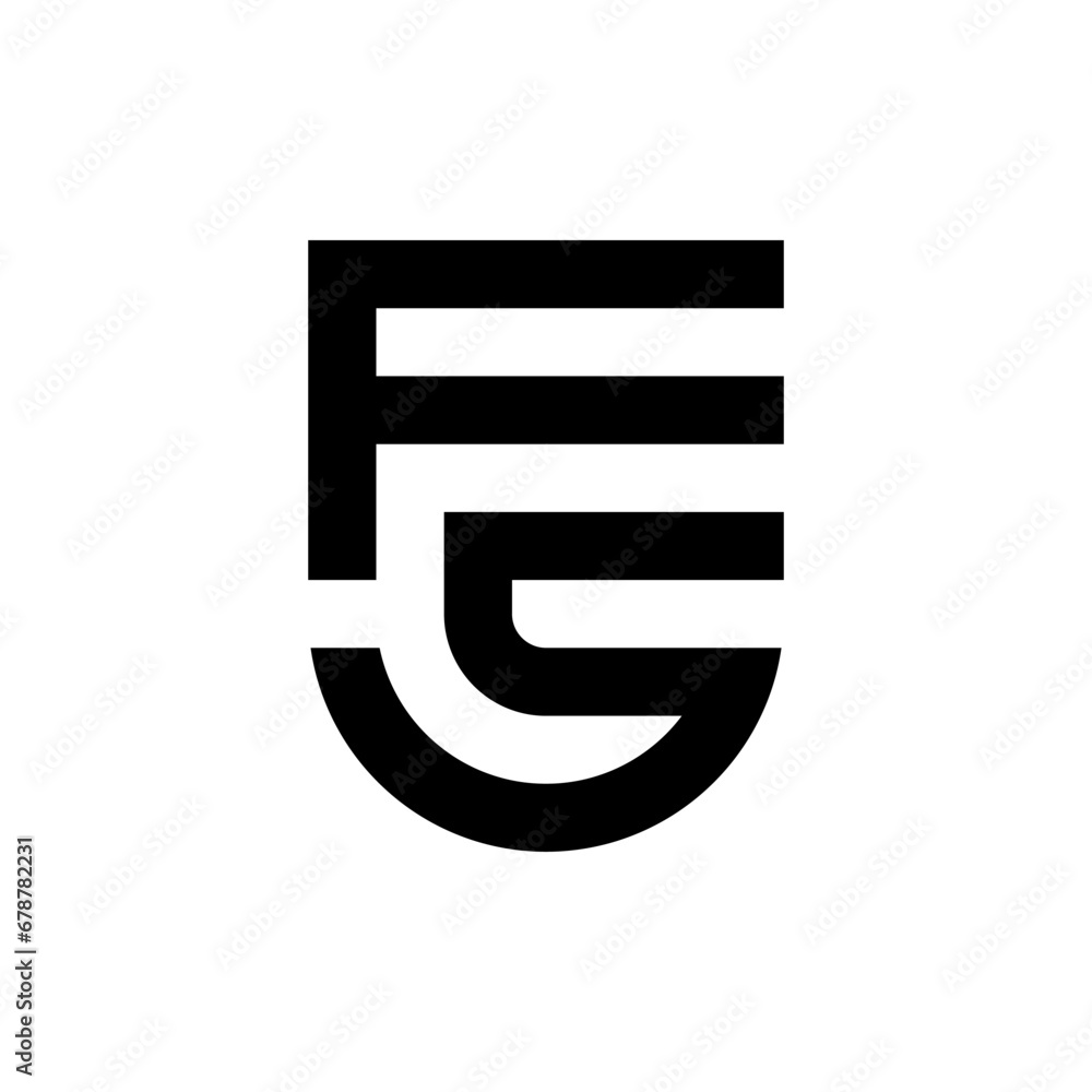 MobileLetter FS creative monogram logo MobileLetter FS creative monogram logo