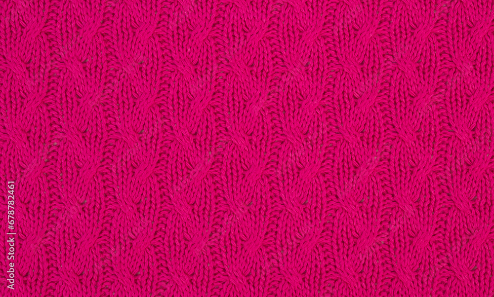 Background of pink knitted fabric