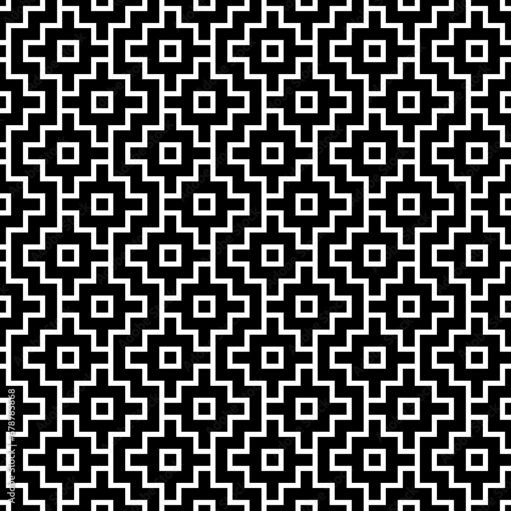 Seamless pattern with Inca crosses ornament. Ethnic embroidery background. Tribal wallpaper. Ethnical folk image. Tribe motif. Ancient mosaic. Digital paper for web design, textile print. Vector art. Seamless pattern with Inca crosses ornament. Ethnic embroidery background. Tribal wallpaper. Ethnical folk image. Tribe motif. Ancient mosaic. Digital paper for web design, textile print. Vector art.