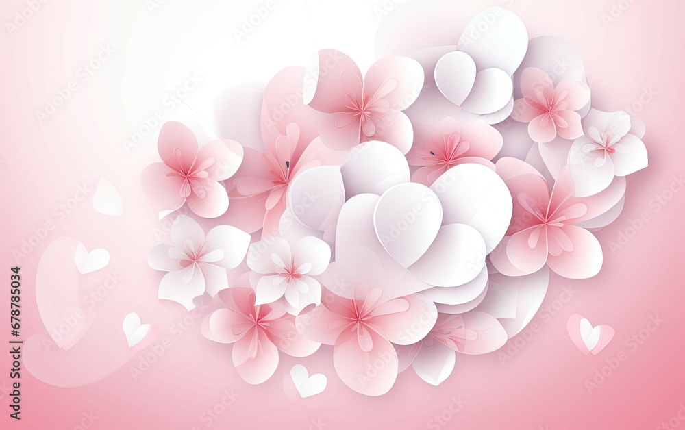 heart bouquets background with vector heart heart bouquets background with vector heart