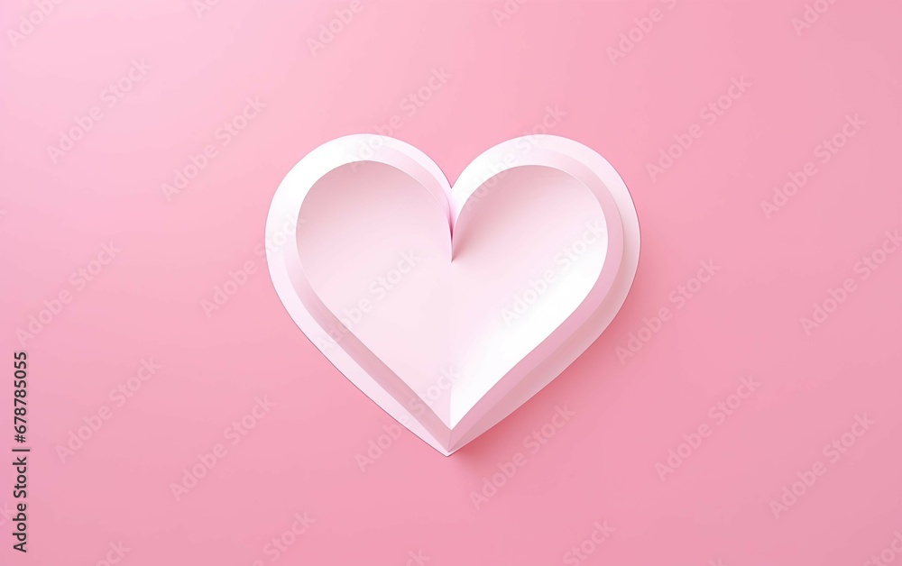 White heart on a pink background White heart on a pink background